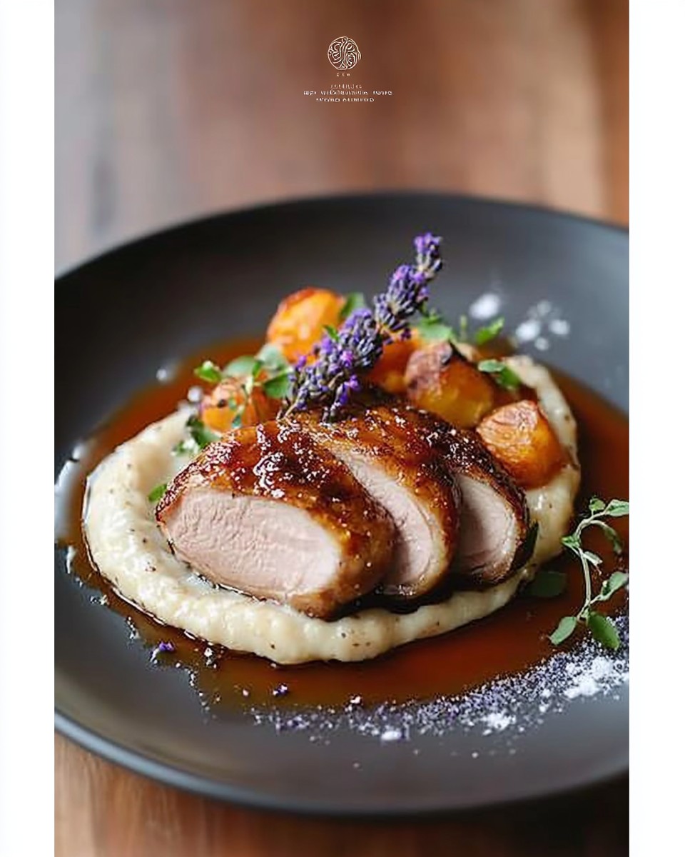 Duck Breast Lavender Honey Glaze