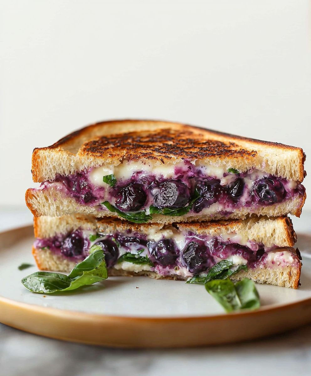 Blueberry Basil Goat Cheese Panini