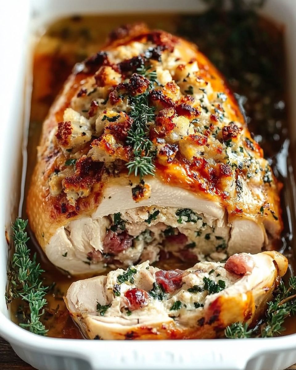 Christmas Stuffed Turkey Breast