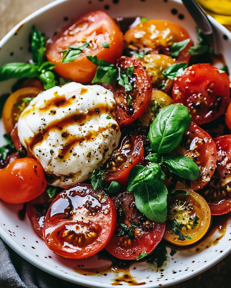 Marinated Tomato Burrata Salad
