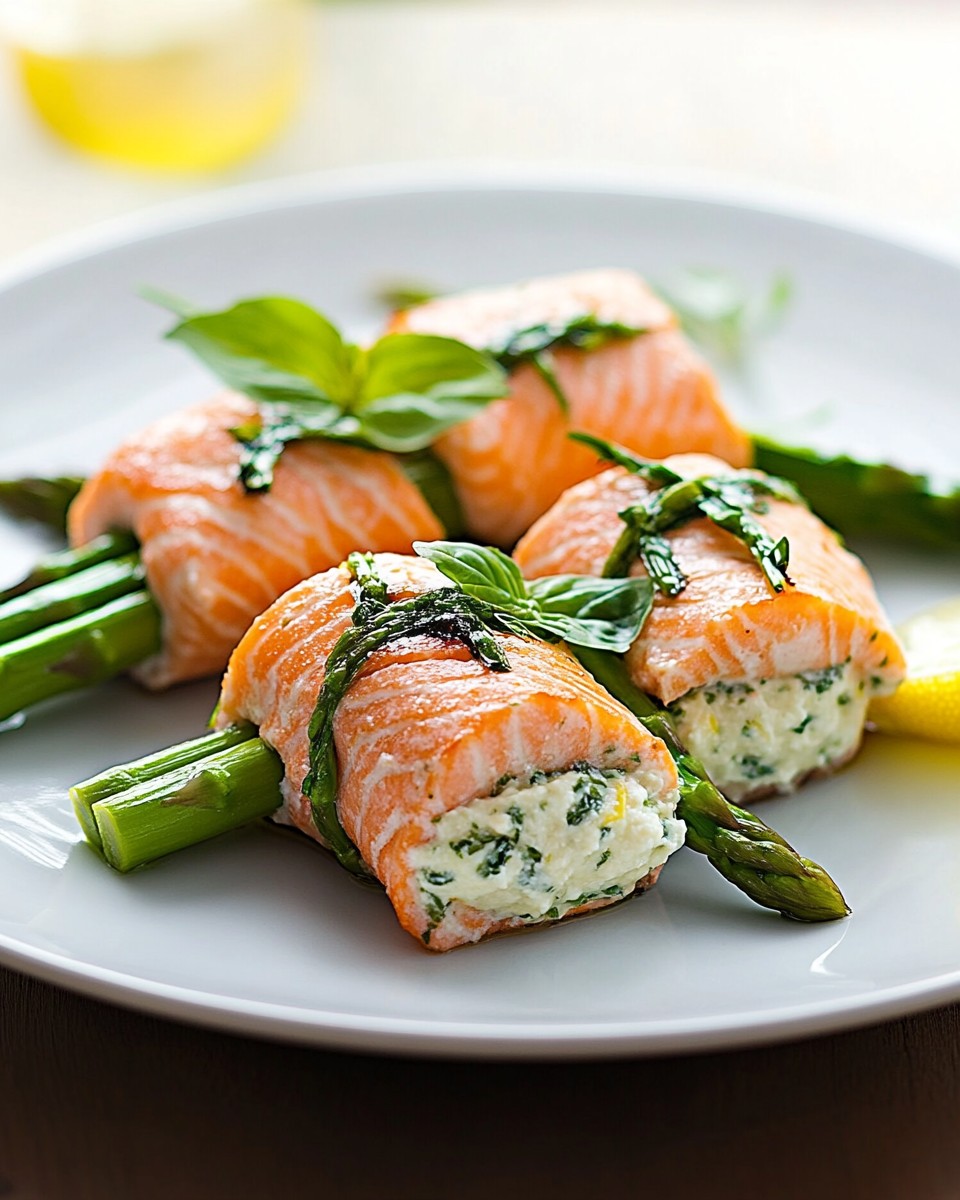Asparagus Lemon Basil Salmon Rolls