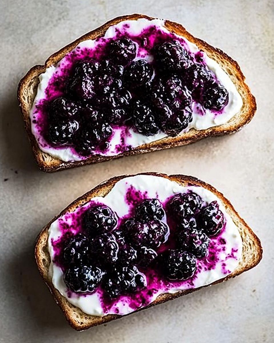 Blackberry Vanilla Yogurt Toast