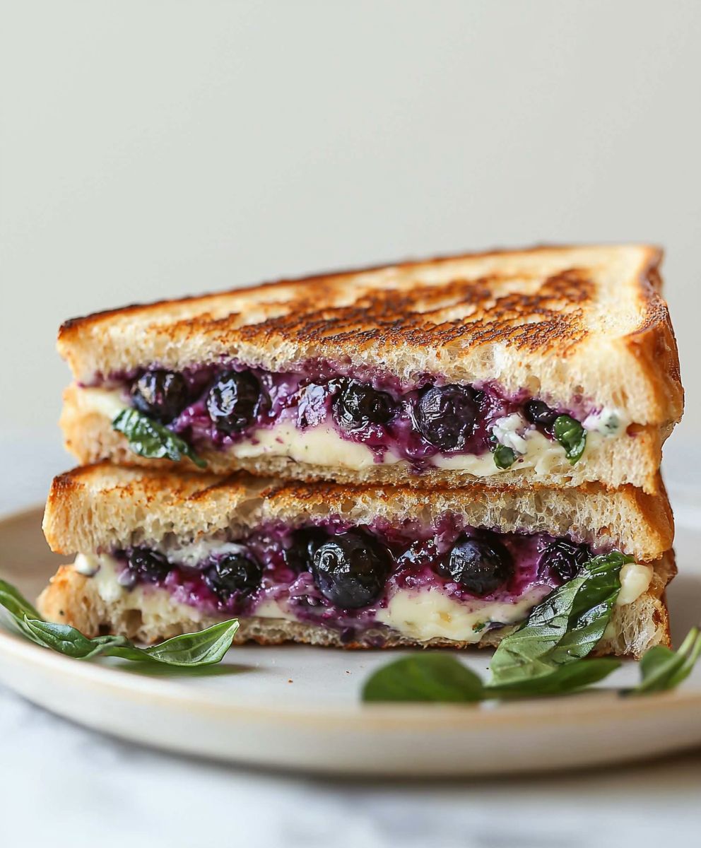 Blueberry Basil Goat Cheese Panini