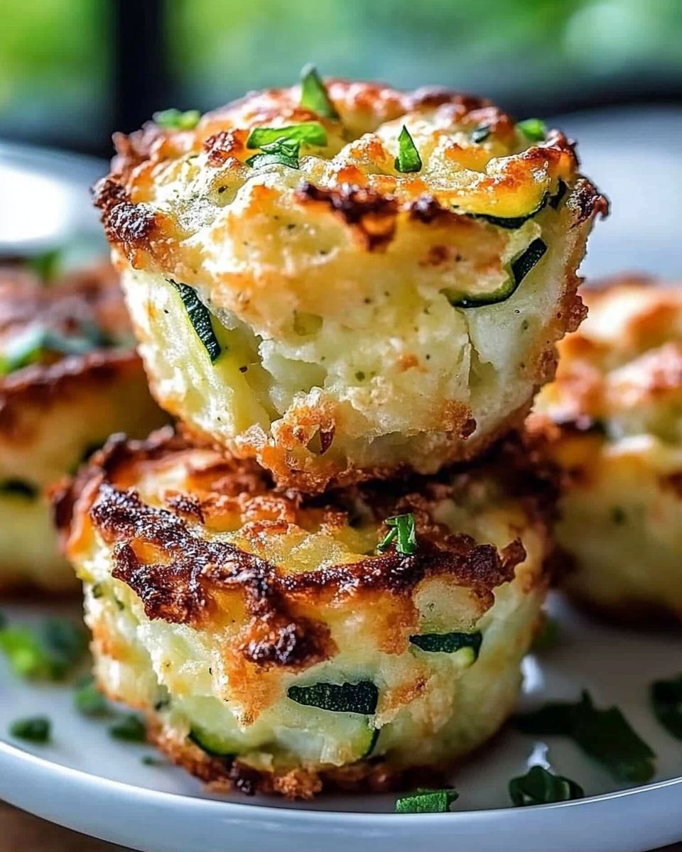 Crispy Parmesan Zucchini Muffins