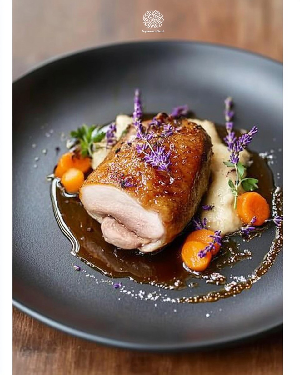 Duck Breast Lavender Honey Glaze