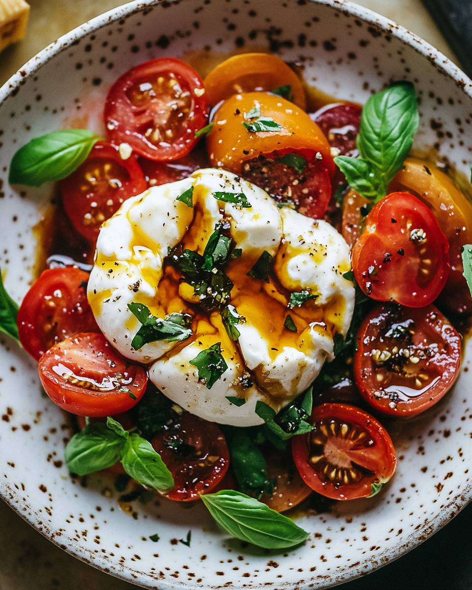 Marinated Tomato Burrata Salad