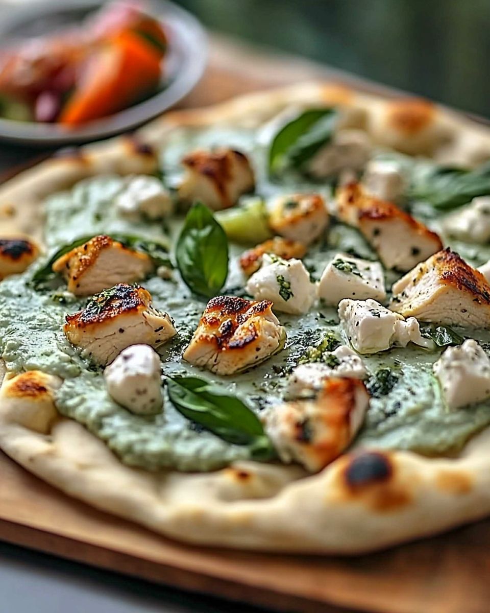 Tzatziki Chicken Naan Pizza
