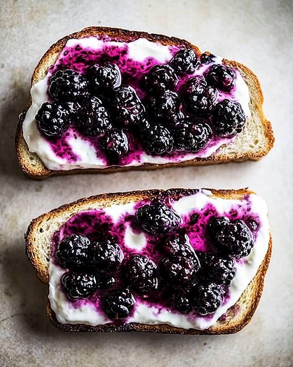 Blackberry Vanilla Yogurt Toast