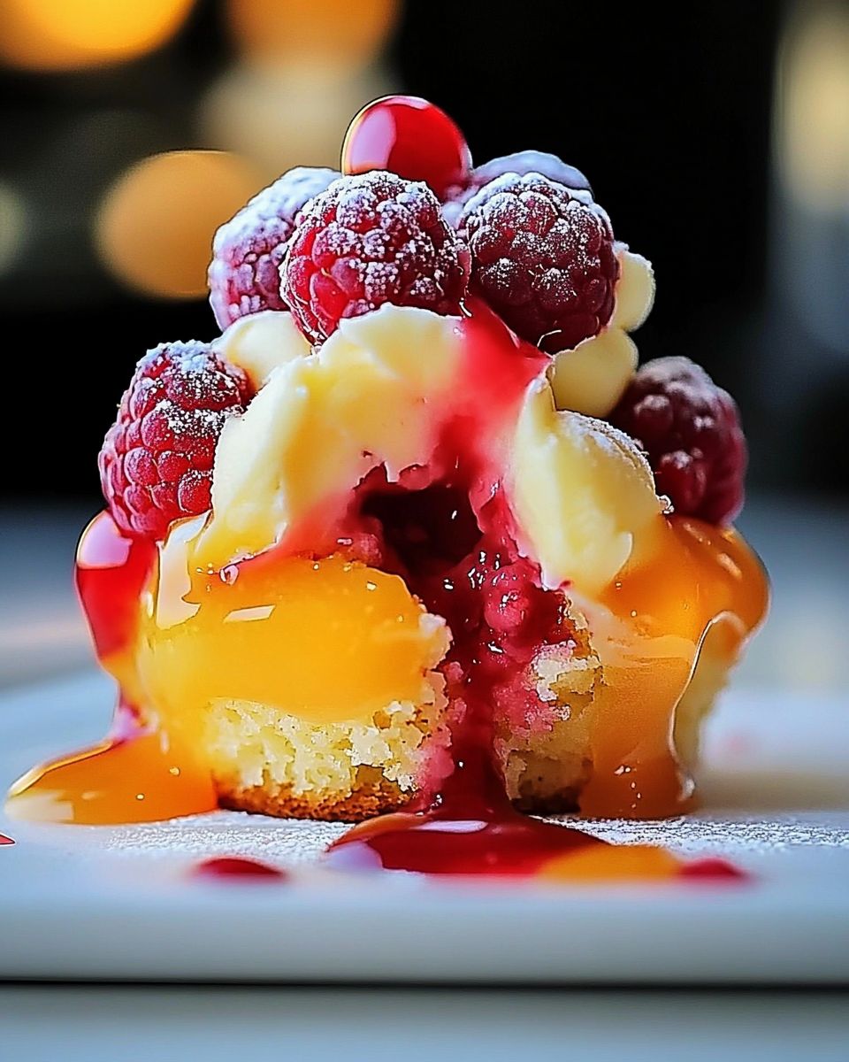 Peach Raspberry Cupcakes