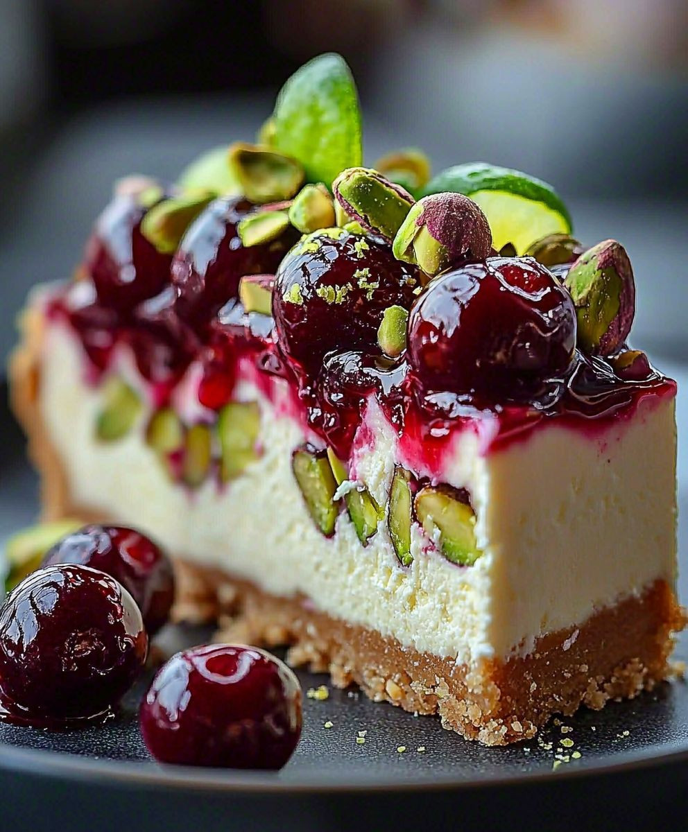 Lemon Lime Cherry Cheesecake