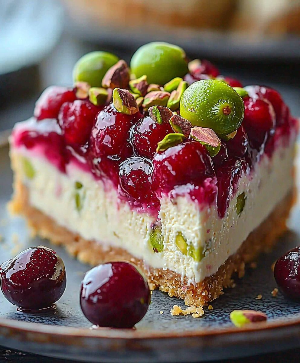 Lemon Lime Cherry Cheesecake